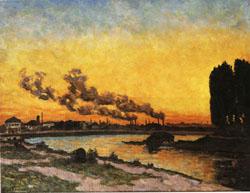Armand Guillaumin Setting Sun at Ivry oil painting picture